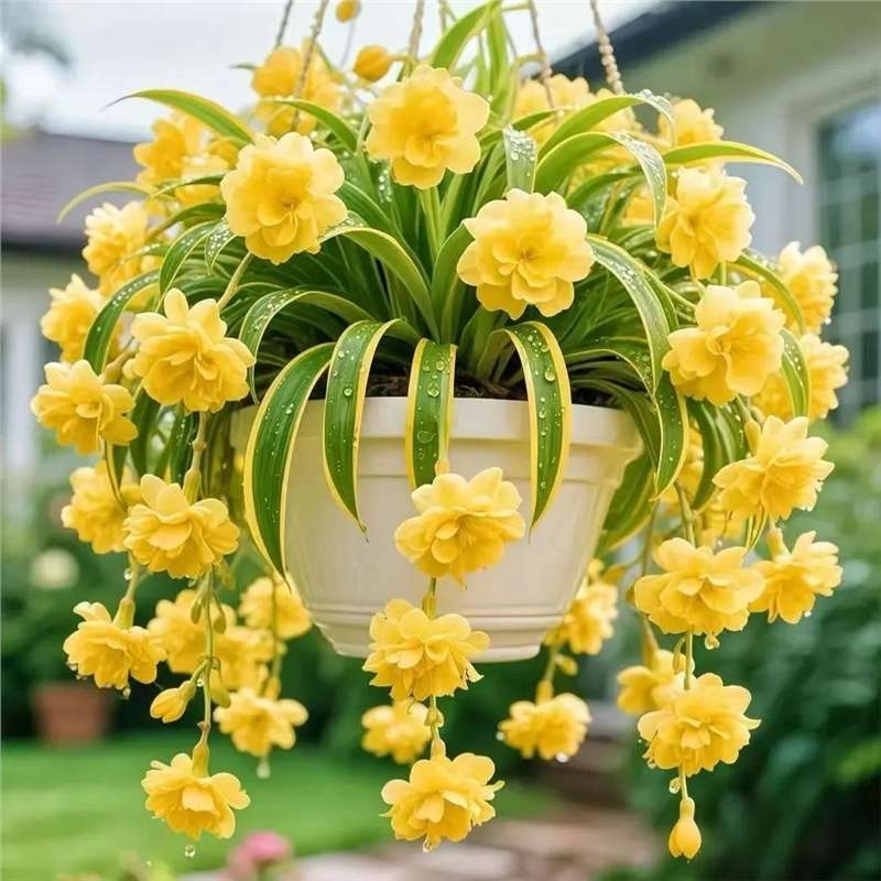 Хлорофитум в саксия – растение за вътрешно и външно ползване, цъфти през всички сезони и пречиства въздуха