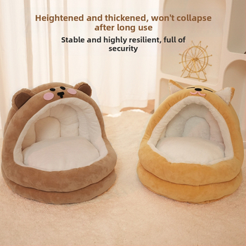 Poluzatvorená mačacia búdka z PP bavlny, všetky ročné obdobia, odnímateľná a prateľná