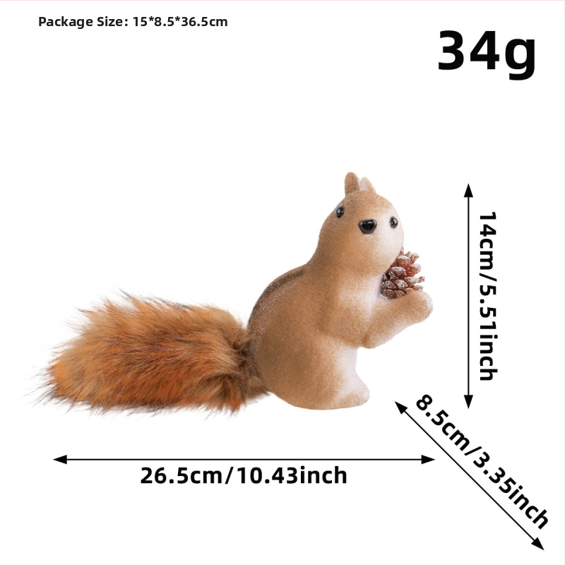 Stalo dekoras iš putų medžiagos su squirrel detalėmis – Kalėdinė dekoracija, rekvizitas patalpų išdėstymui