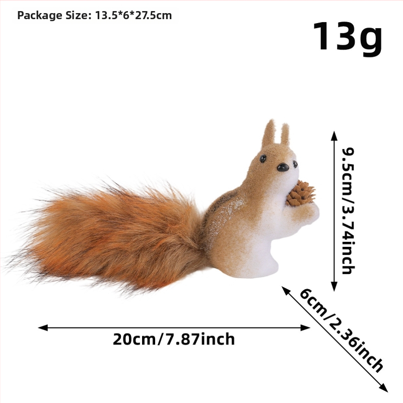 Stalo dekoras iš putų medžiagos su squirrel detalėmis – Kalėdinė dekoracija, rekvizitas patalpų išdėstymui