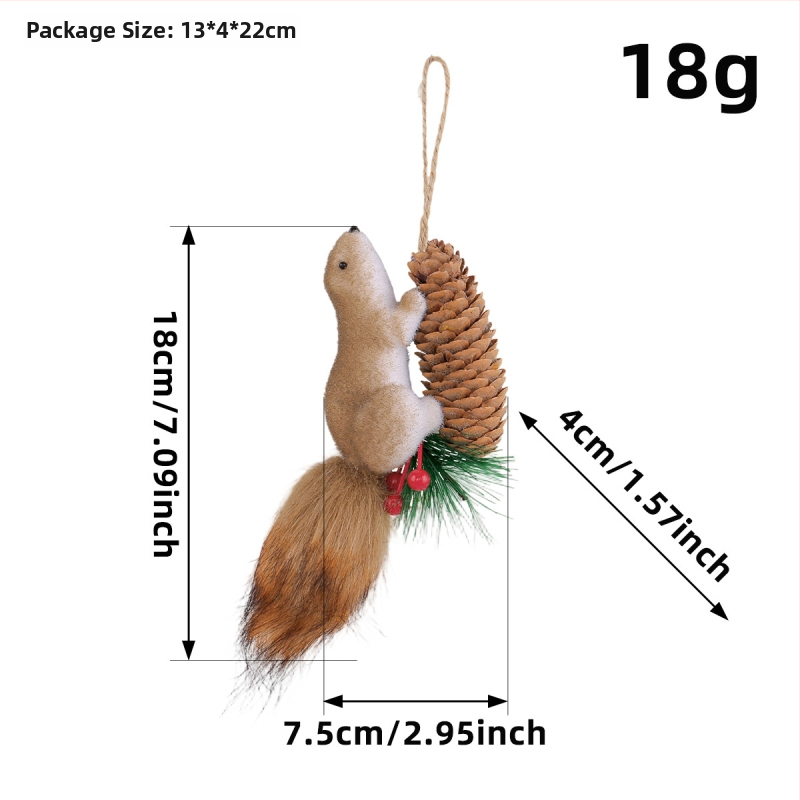 Stalo dekoras iš putų medžiagos su squirrel detalėmis – Kalėdinė dekoracija, rekvizitas patalpų išdėstymui