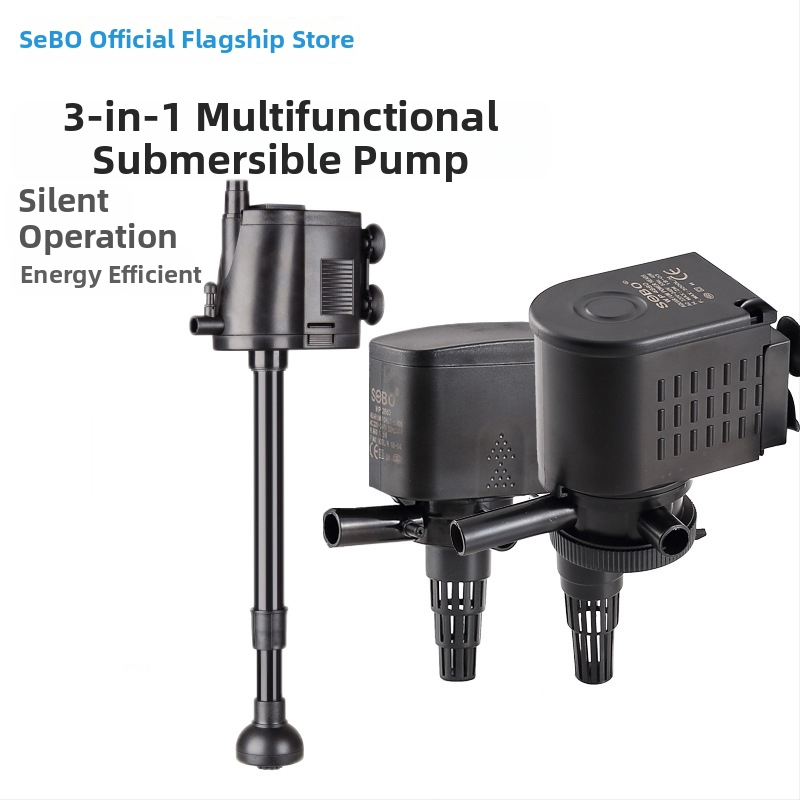 Plastinis potopinis siurblys akvariumui, filtracijai ir deguonies tiekimui