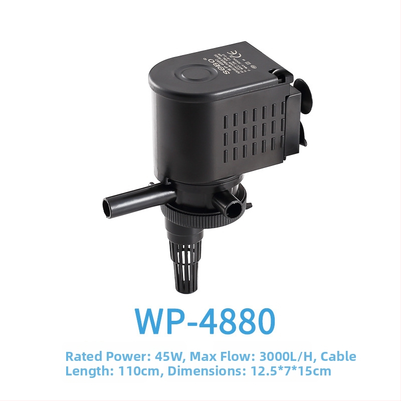 Plastinis potopinis siurblys akvariumui, filtracijai ir deguonies tiekimui