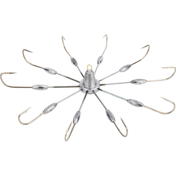 Дискова кука с осем нокти за раци и котва, оловна, Huizhu