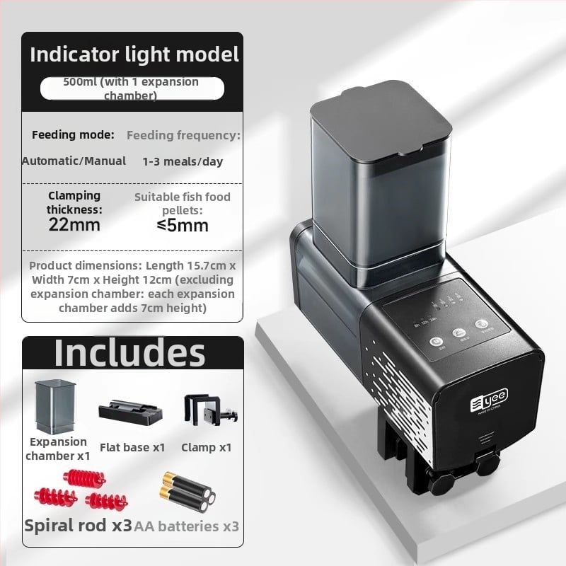 Automatinė akvariumo šėrimo įranga, Yee, plastmasė, išmanus laikmatis