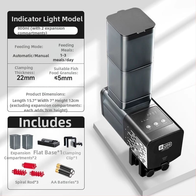 Automatinė akvariumo šėrimo įranga, Yee, plastmasė, išmanus laikmatis