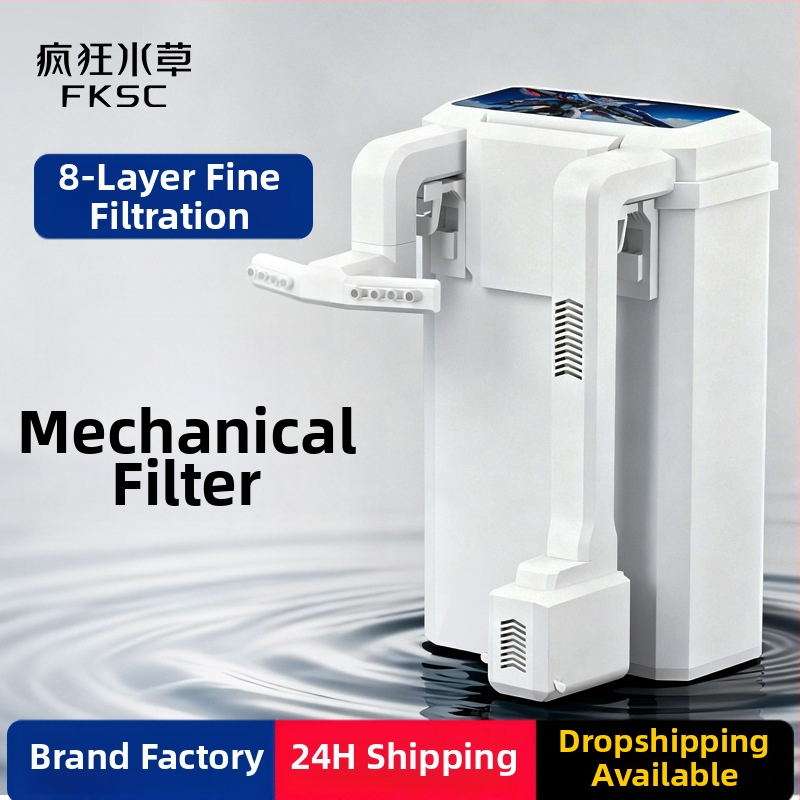 Seinasse kinnitatav akvaariumi filter, 3-in-1, plastikust korpus, filtrikangas, Crazy Waterweed bränd, sobib magevees kaladele, vaikne töö, sageduse reguleerimine ei ole toetatud