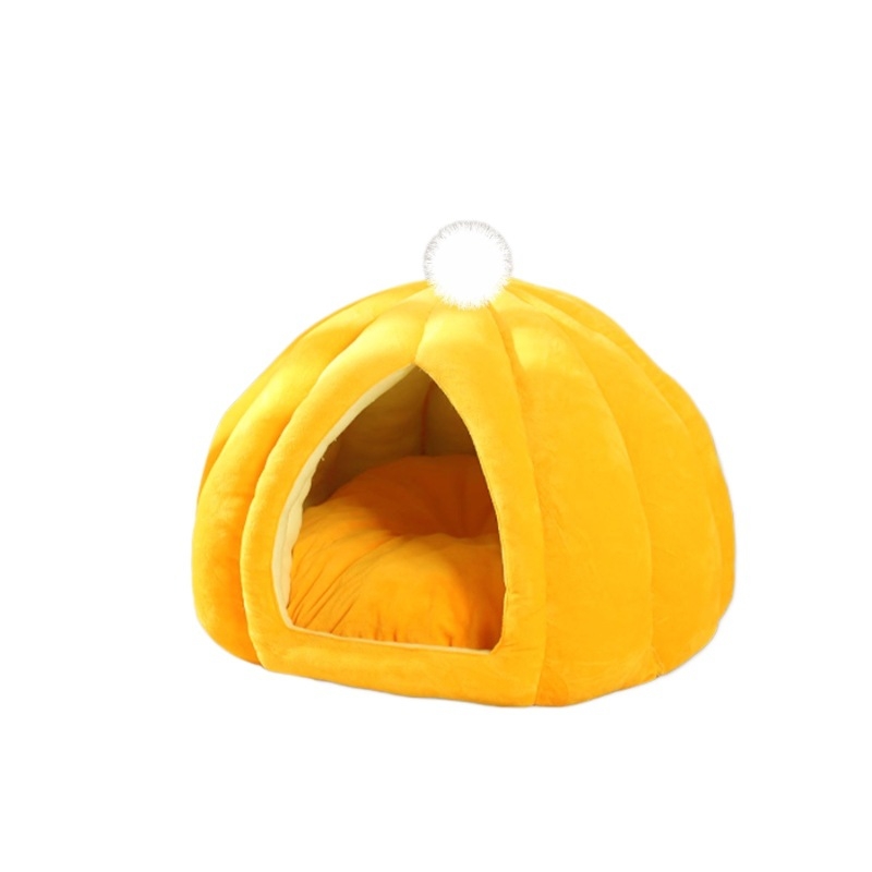 Kõrvitsakujuline kasside pesa – talvine soe, osaliselt suletud, hingav PP puuvillast materjaliga