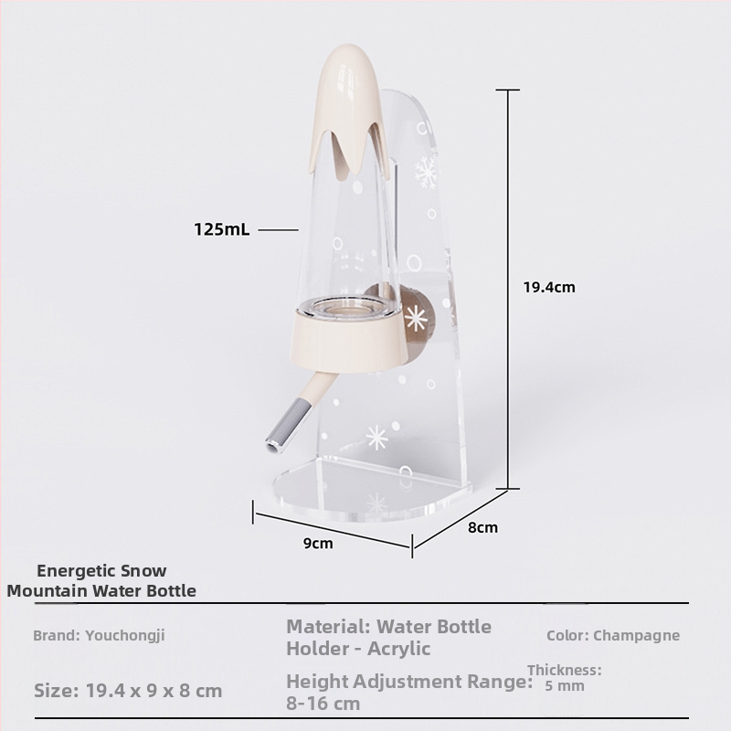 Seina külge paigaldatav hamsteri veepudel, kahekordne kasutusveejaotur – Demon pet notes