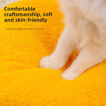 Sulgitud ümar kassipesa, talvise soe, suure ruumiga disain