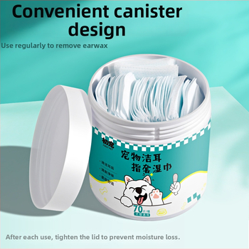 Schrijer Mājdzīvnieku ausu pirksta salvetes – neausts materiāls, ausu tīrīšana, vispārēja lietošana