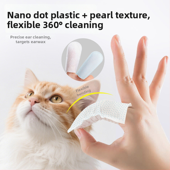 Schrijer Mājdzīvnieku ausu pirksta salvetes – neausts materiāls, ausu tīrīšana, vispārēja lietošana