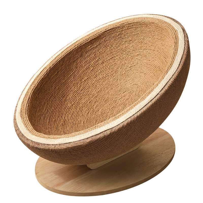 Σύστημα για γάτες: συνδυασμένη σανίδα γρατσουνίσματος και φωλιά, αναπνεύσιμη κατασκευή από πλάκα, για εσωτερική χρήση