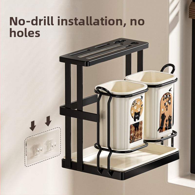 ABS medžiagos virtuvės įrankių laikiklis su drenažo dėže, modelis ACF1490, saugojimas ir drenažas, kilmė Kinija