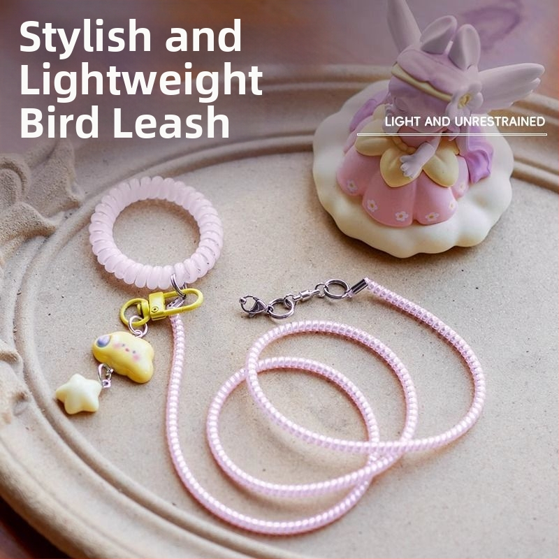 Papagajale mõeldud jalutusköis, ülilihtne, jalgadele ohutu, teleskoopiline, materjal plastik/vaik