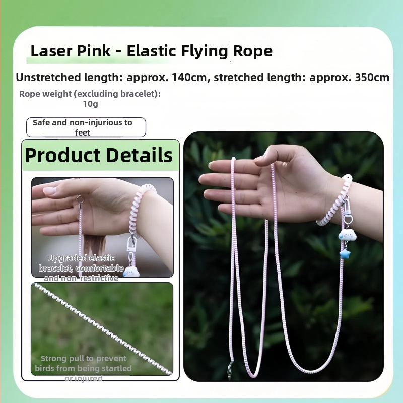 Papagajale mõeldud jalutusköis, ülilihtne, jalgadele ohutu, teleskoopiline, materjal plastik/vaik