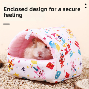 Hamsteri voodi koos pesakasti ja hamakoga | Nelja aastaaja kasutamiseks, Materjal: Kangas + lambavill, Bränd: Jiawang yimiao