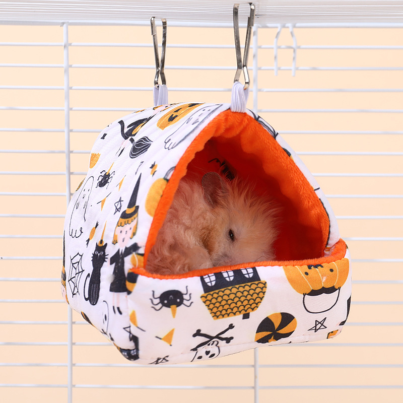 Hamsteri voodi koos pesakasti ja hamakoga | Nelja aastaaja kasutamiseks, Materjal: Kangas + lambavill, Bränd: Jiawang yimiao