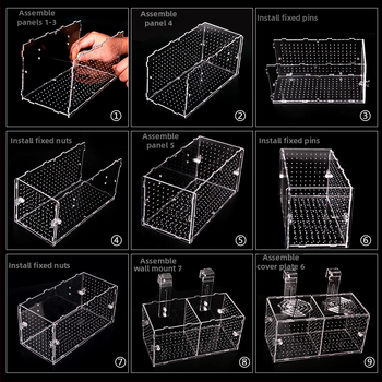 Akrilinė akvariumo inkubavimo dėžė – daugiafunkcinė, izoliuotos jaunosios žuvelės ir krevetės, surinkta