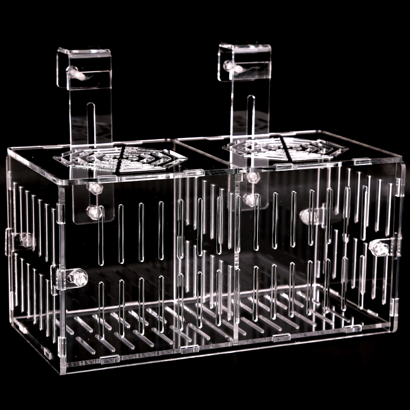 Акрилна кутия за инкубация в аквариум – многофункционална, изолиранa малки рибки и декоративни скариди, монтирана