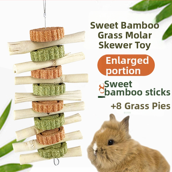 Sauso maistą — kramtomos žaisliukas su saldumais bambuko lazdelėmis mažiems gyvūnėliams; Tipas: Sausas maistas; Taikymo lygis: Visuotinis; Prekės ženklas: Carrot valley; Produkto kategorija: Naminių gyvūnėlių maistas