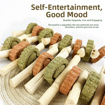 Sauso maistą — kramtomos žaisliukas su saldumais bambuko lazdelėmis mažiems gyvūnėliams; Tipas: Sausas maistas; Taikymo lygis: Visuotinis; Prekės ženklas: Carrot valley; Produkto kategorija: Naminių gyvūnėlių maistas