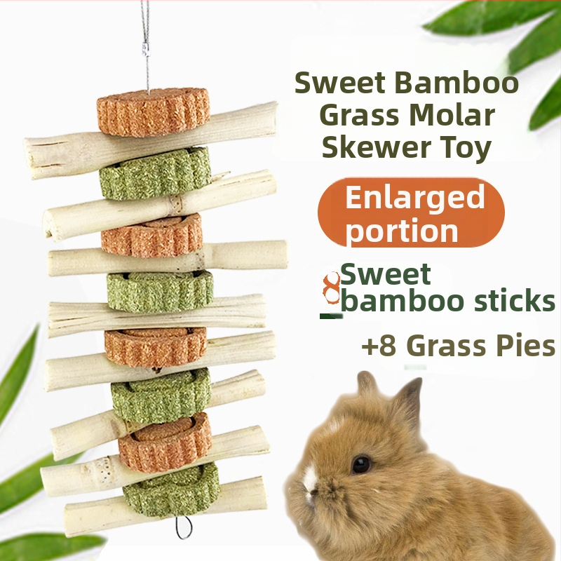 Sauso maistą — kramtomos žaisliukas su saldumais bambuko lazdelėmis mažiems gyvūnėliams; Tipas: Sausas maistas; Taikymo lygis: Visuotinis; Prekės ženklas: Carrot valley; Produkto kategorija: Naminių gyvūnėlių maistas