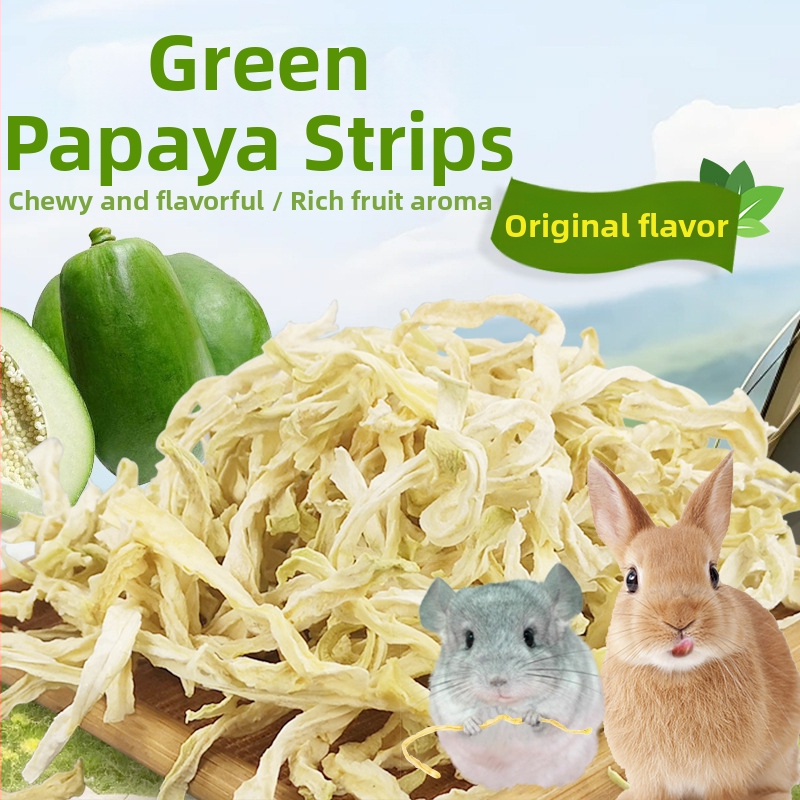 Carrot Valley papajos juostelės – džiovintas maistas mažiems gyvūnams, 60 g / 500 g