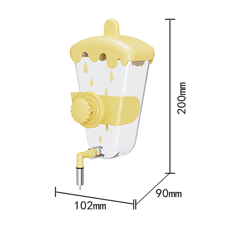 Κρεμαστός αυτόματος διανομέας νερού για πουλιά — ABS πλαστικό, σχέδιο παγωτό, κατάλληλο για παπαγάλους