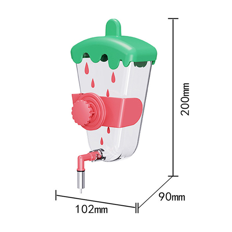 Κρεμαστός αυτόματος διανομέας νερού για πουλιά — ABS πλαστικό, σχέδιο παγωτό, κατάλληλο για παπαγάλους
