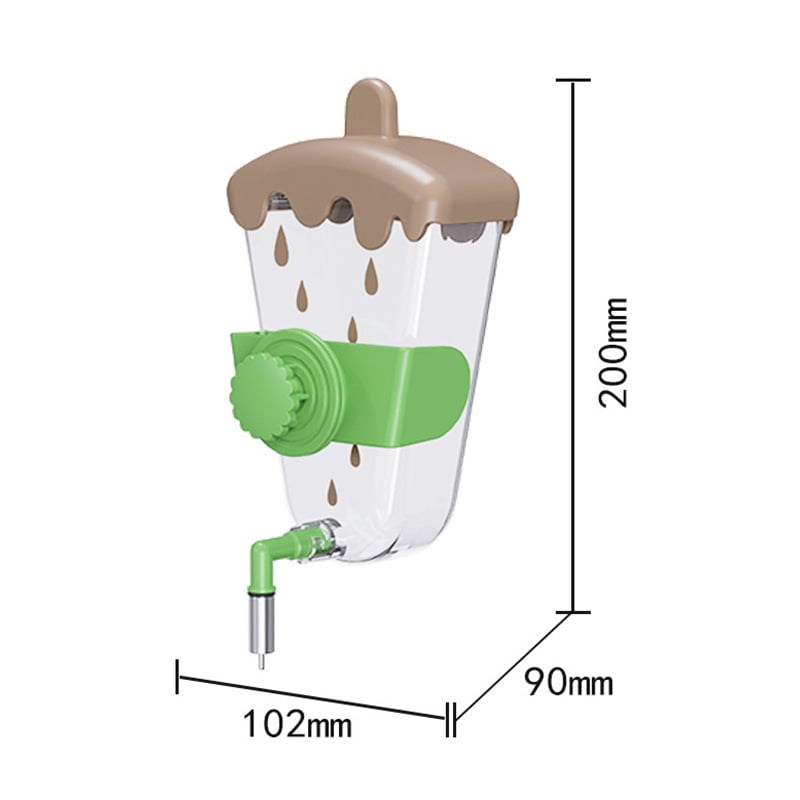 Κρεμαστός αυτόματος διανομέας νερού για πουλιά — ABS πλαστικό, σχέδιο παγωτό, κατάλληλο για παπαγάλους