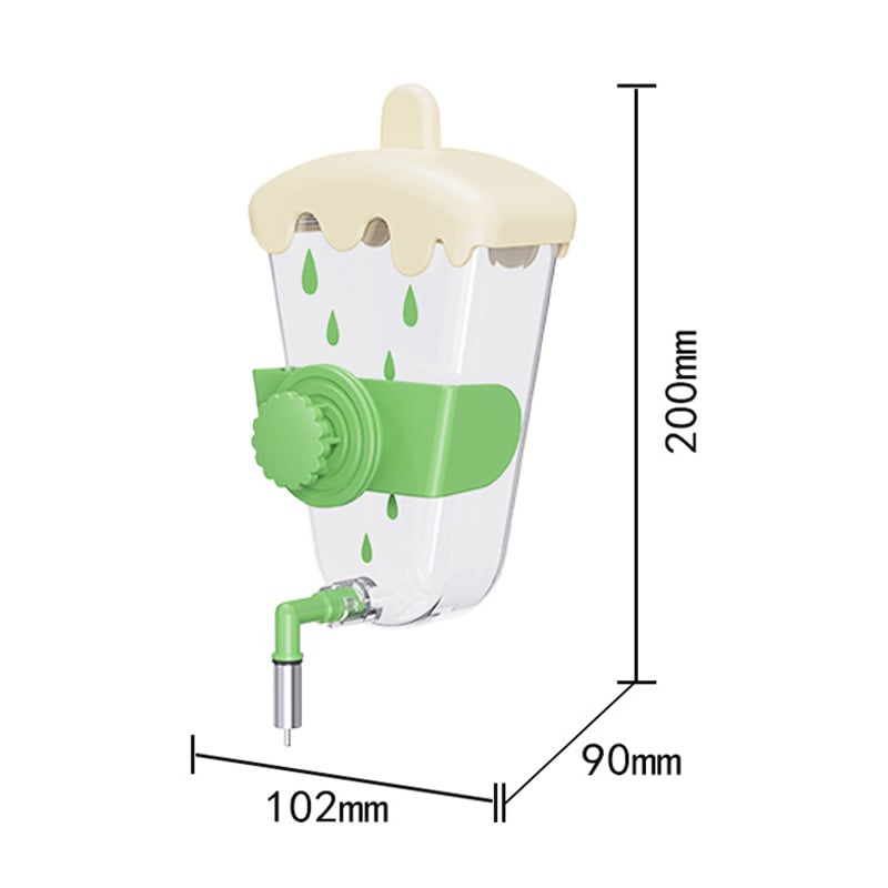 Κρεμαστός αυτόματος διανομέας νερού για πουλιά — ABS πλαστικό, σχέδιο παγωτό, κατάλληλο για παπαγάλους