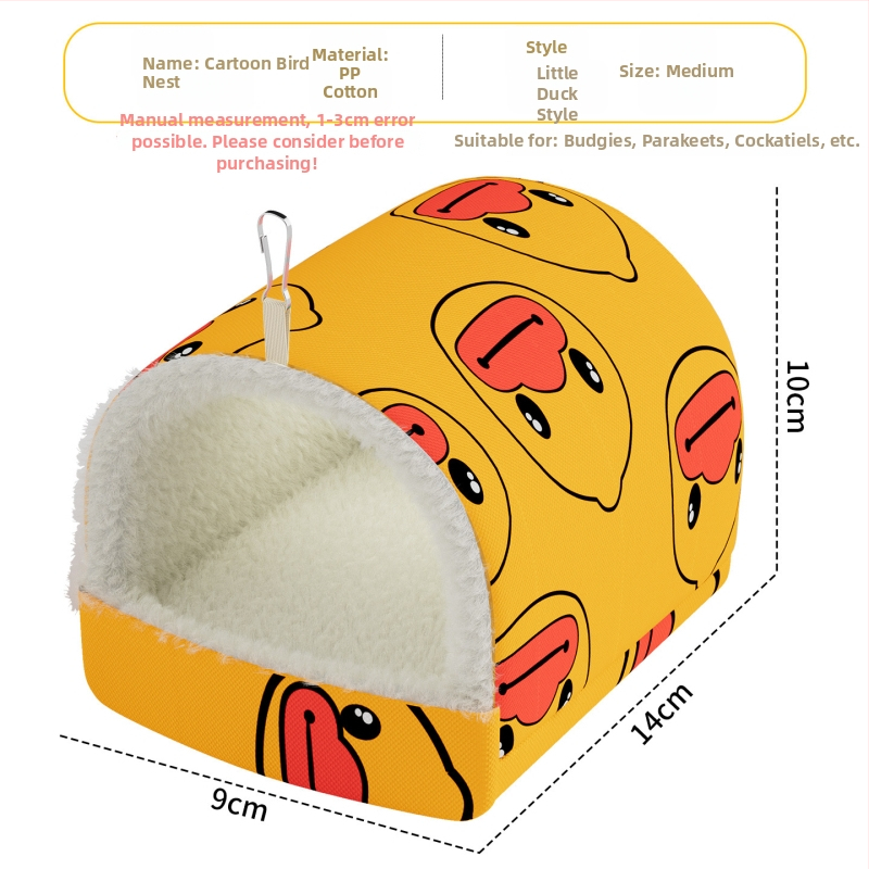 Väikeste lemmikloomade linnupesa – talvine soe puuvillane pesa, paksu isolatsiooniga magamiseks ja paljundamiseks