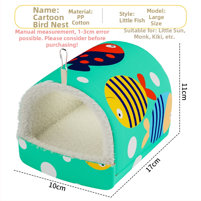Väikeste lemmikloomade linnupesa – talvine soe puuvillane pesa, paksu isolatsiooniga magamiseks ja paljundamiseks