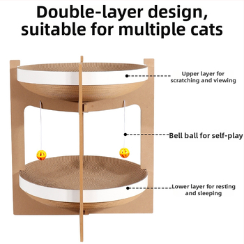 Kassil gofreeritud kartondist; kassidele; Kategooria: koduloomade pesad ja karjad (Materjal: gofreeritud karton; Toote kategooria: kassalind; Kategooria: koduloomade pesad ja karjad)