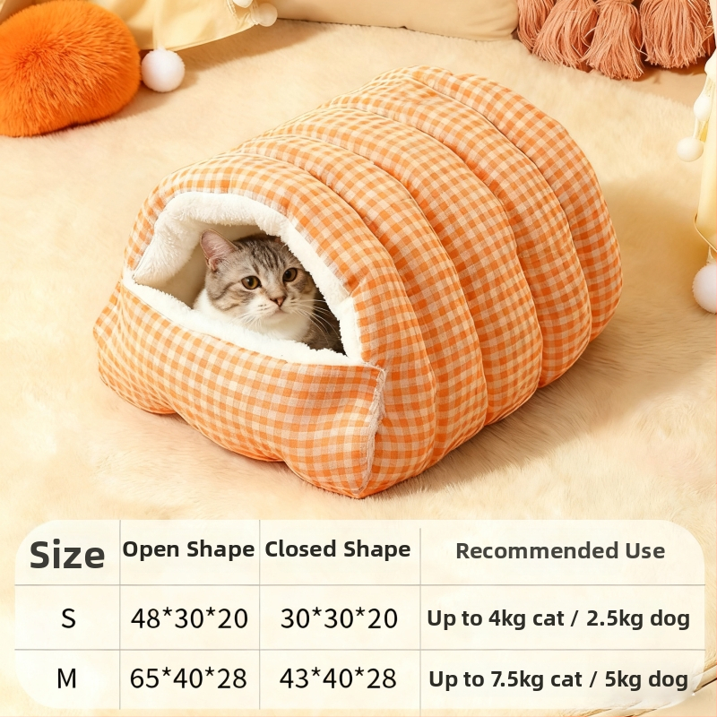 Lemmikloomade pesa - suletud kassipesa kõigi aastaaegade jaoks, talvise soojus, PP materjal, eemaldatav ja pestav