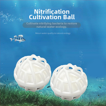 Akvaariumi filtreerimismaterjal – nitrifitseerivad bio-pallid, tühja disainiga, PP + puuvill, 6 g
