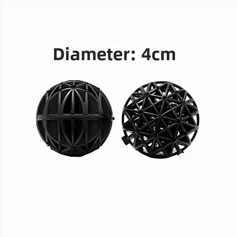 Akvaariumi filtreerimismaterjal – nitrifitseerivad bio-pallid, tühja disainiga, PP + puuvill, 6 g