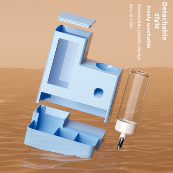 Automatinis hamsterio šėrimo sistema su vandens dozatoriumi, viskas viename – maistui ir gėrimams, prieš apsiveršant, suderinama su Sirijos hamsteriais