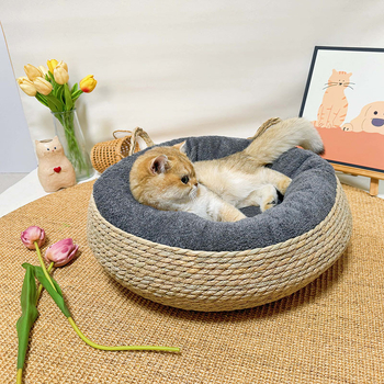 Kõigi aastaaegade kassi pesa, punutud rotangist