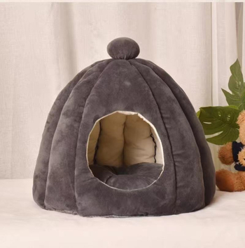 Aizvērts ziemas siltuma kaķu namiņš Mongolijas jurtes stilā, auduma materiāls (Materiāls: Audums; Izcelsme: Cita; Importēts: Nē; Zīmols: Cits; Piemērots: chinchilla)