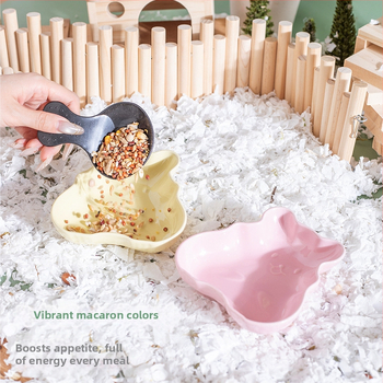 Keraamiline hamsteri söögikauss — bränd Shuo ni; materjal: keraamika; päritolu: Chaozhou, Guangdong; mõeldud hamsteritele