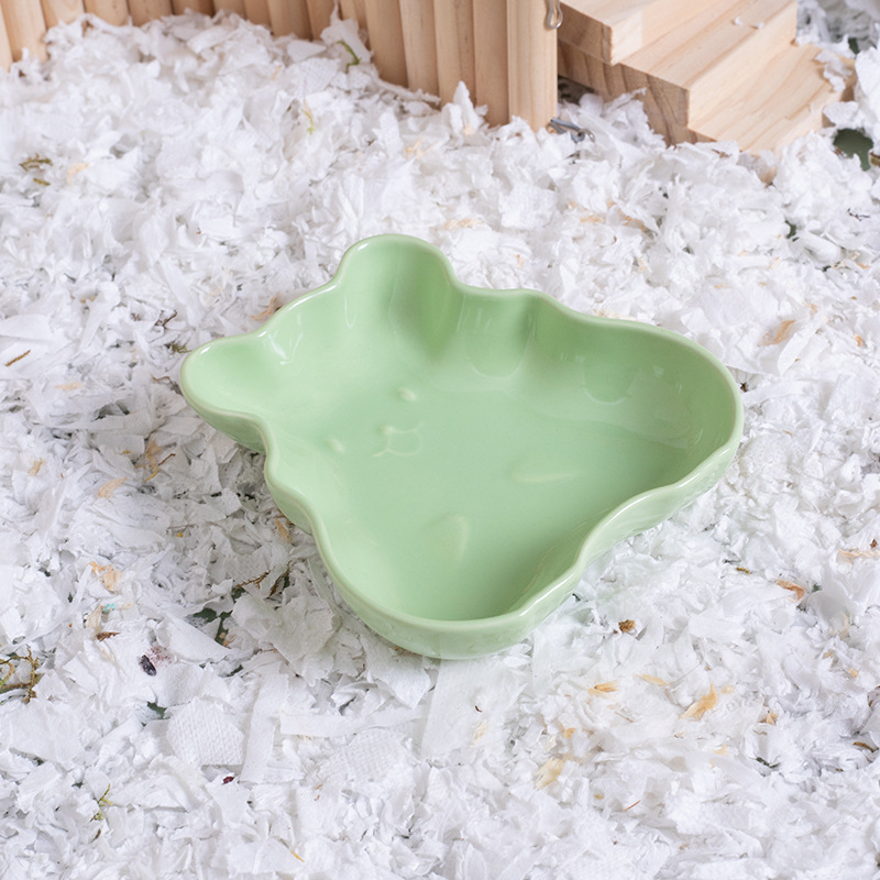 Keraamiline hamsteri söögikauss — bränd Shuo ni; materjal: keraamika; päritolu: Chaozhou, Guangdong; mõeldud hamsteritele