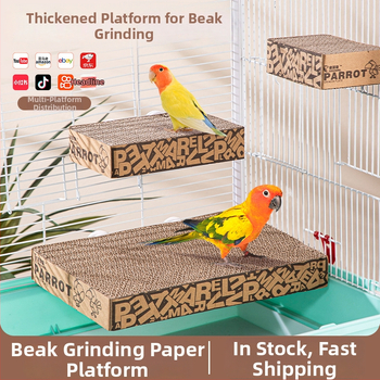 Kartongist papagoi mänguasja platvormiga nokklihvimiseks – kasti lisavarustus Chengxi