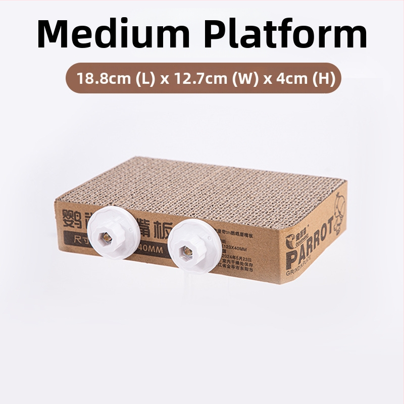 Kartongist papagoi mänguasja platvormiga nokklihvimiseks – kasti lisavarustus Chengxi