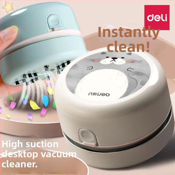 Galda tīrītājs, uzlādējams elektriskais vakuums, plastmasas konstrukcija, karikatūras stila dizains, piemērots gumijas atkritumu un zīmējumu drupaču tīrīšanai