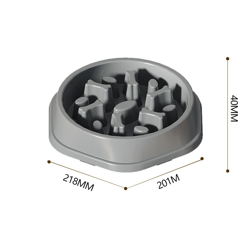 Vas din silicon pentru hranire lentă a câinelui, design anti-înec, dificultate reglabilă, anti-stropire
