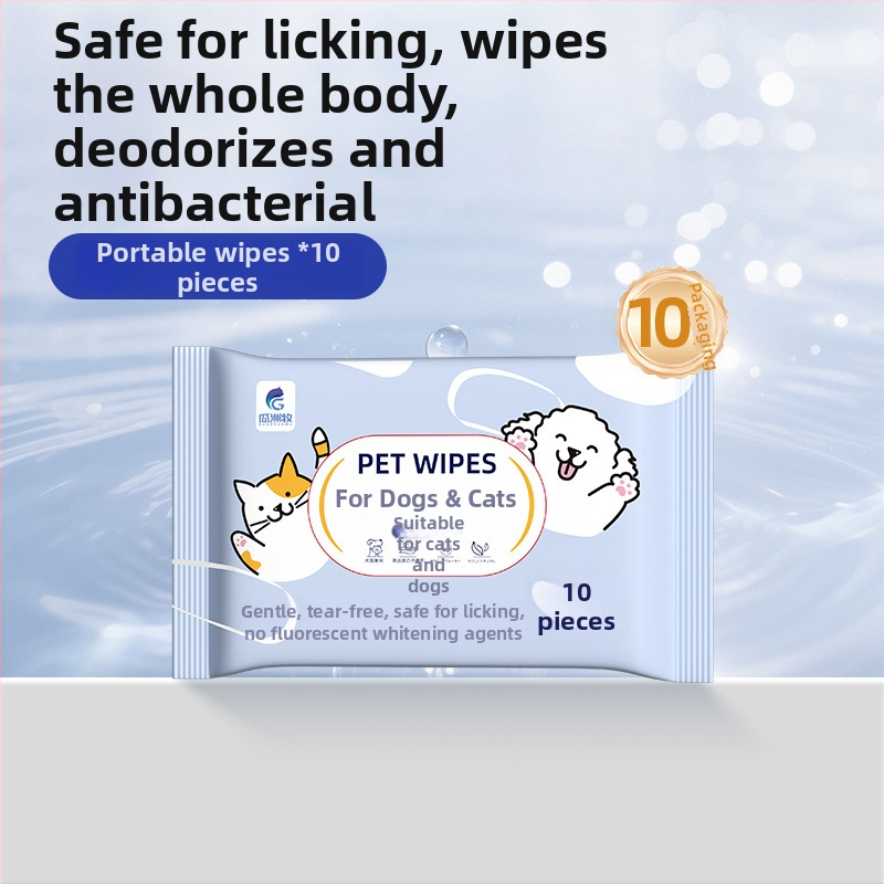 Lemmikloomade niisked salvrätikud kassidele ja koertele — sügavpuhastus, paks spunlace materjal