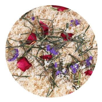 Puidujäätmetest aluspõhjapõhj maziem loomadele – bränd Happy Parrot; sobib hamsteritele, jänestele, chinchilladele ja teistele väikestele loomadele