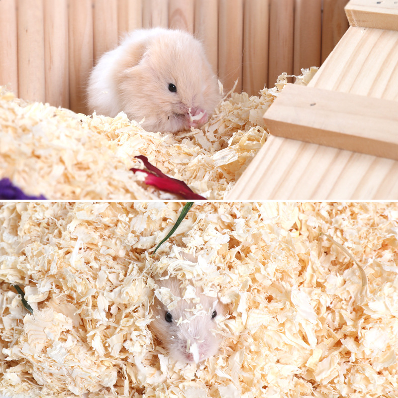 Puidujäätmetest aluspõhjapõhj maziem loomadele – bränd Happy Parrot; sobib hamsteritele, jänestele, chinchilladele ja teistele väikestele loomadele